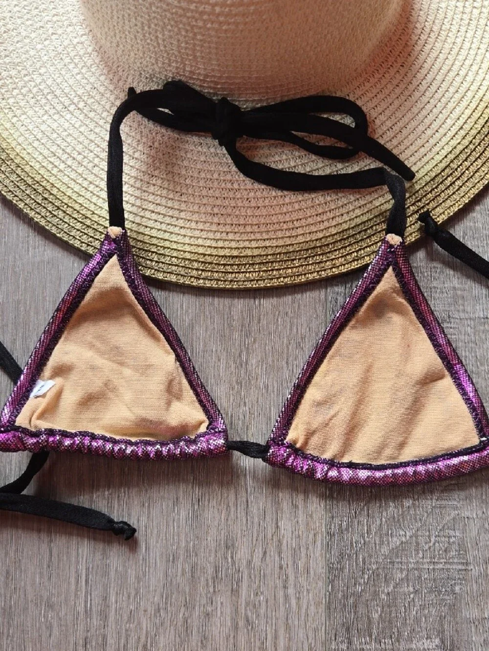 Skinz Metallic Purple/pink Bikini Set